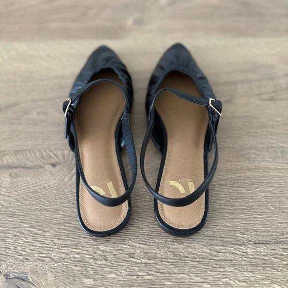 Report Black Women's Ruched Mary Jane Slingback Flats - Picture 4 of 6